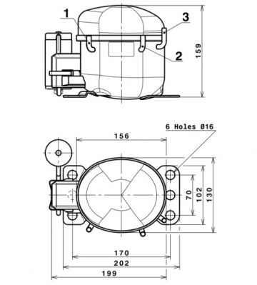 Compresor frigorific Cubigel B35GL (R134a)